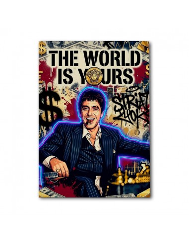 Cuadro Tony Montana El Mundo es Tuyo 35 x 50 cm | Decoración urbana