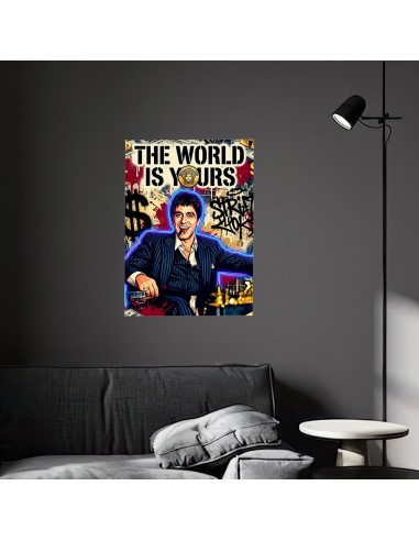 Cuadro Tony Montana El Mundo es Tuyo 35 x 50 cm | Decoración urbana