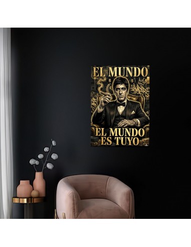 Cuadro Tony Montana El Mundo es Tuyo 35 x 50 cm | Decoración premium