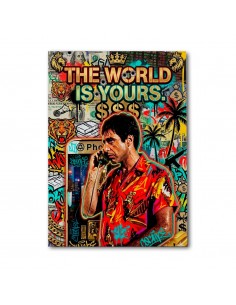 Cuadro Tony Montana El Mundo es Tuyo 35 x 50 cm | Arte urbano premium 2