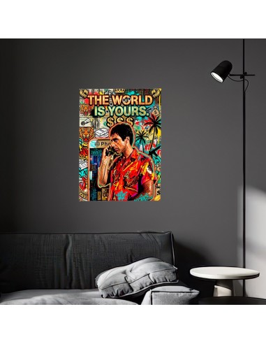 Cuadro Tony Montana El Mundo es Tuyo 35 x 50 cm | Arte urbano premium