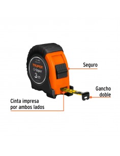 Flexómetro Truper Gripper 3 m Contra Impactos 2