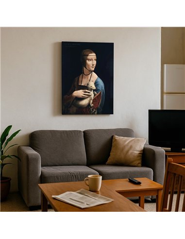 Cuadro Lady with an Ermine Leonardo da Vinci 67x50cm Canvas