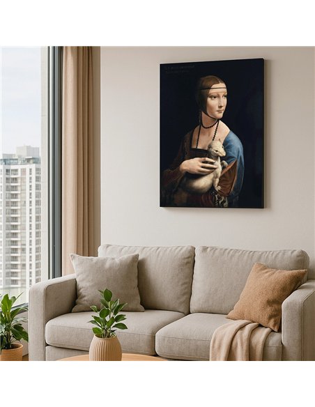 Cuadro Lady with an Ermine Leonardo da Vinci 67x50cm Canvas
