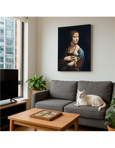 Cuadro Lady with an Ermine Leonardo da Vinci 67x50cm Canvas