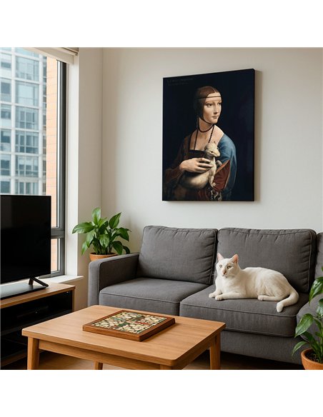 Cuadro Lady with an Ermine Leonardo da Vinci 67x50cm Canvas