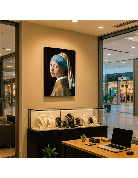Cuadro Girl with a Pearl Earring - Johannes Vermeer 60x50cm 