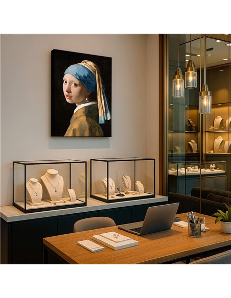 Cuadro Girl with a Pearl Earring - Johannes Vermeer 60x50cm 
