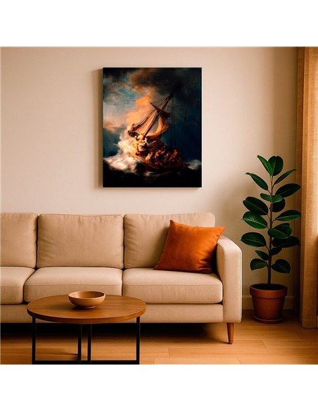 Cuadro The Storm on the Sea of Galilee - Rembrandt 50x70cm 