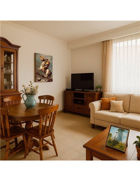 Cuadro Napoleon Crossing the Alps - J.L.David 60x50cm Canvas