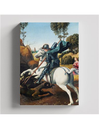 Cuadro St. George and the Dragon - Raphael 65x50cm Canvas