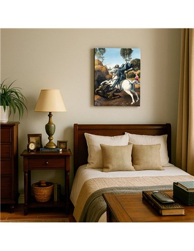 Cuadro St. George and the Dragon - Raphael 65x50cm Canvas
