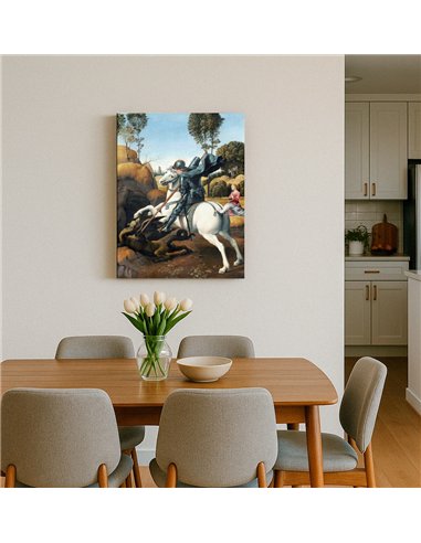 Cuadro St. George and the Dragon - Raphael 65x50cm Canvas