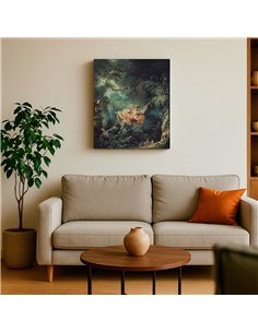 Cuadro The Swing - Jean-Honoré Fragonard 62x50cm Canvas 2