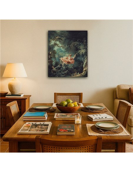 Cuadro The Swing - Jean-Honoré Fragonard 62x50cm Canvas