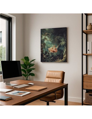 Cuadro The Swing - Jean-Honoré Fragonard 62x50cm Canvas