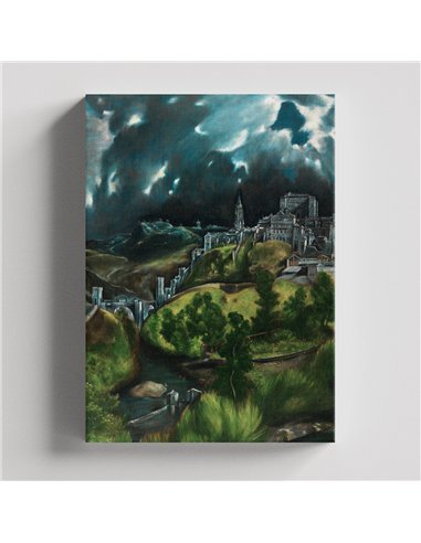 Cuadro View of Toledo - El Greco 54x50cm  Canvas