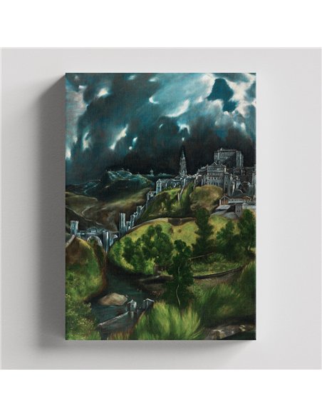 Cuadro View of Toledo - El Greco 54x50cm  Canvas