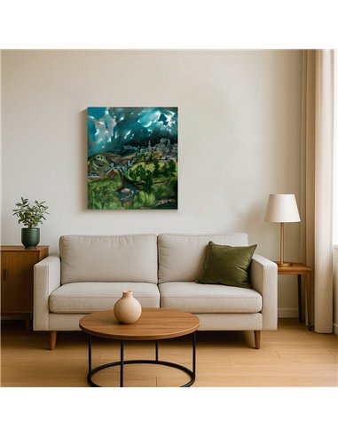 Cuadro View of Toledo - El Greco 54x50cm  Canvas
