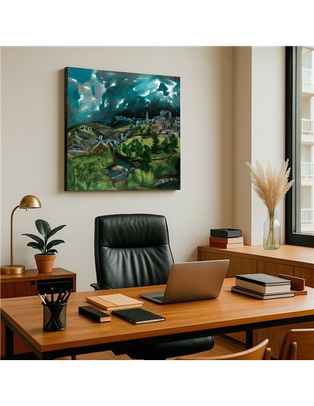 Cuadro View of Toledo - El Greco 54x50cm  Canvas