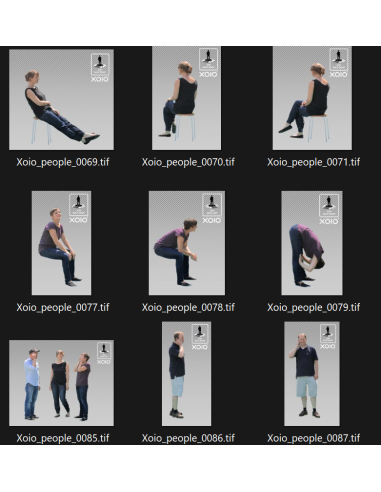 Siluetas humanas para renders