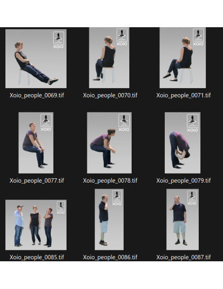 Siluetas humanas para renders