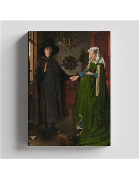 Cuadro The Arnolfini Portrait - Jan van Eyck 68x50cm Canvas