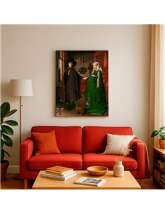 Cuadro The Arnolfini Portrait - Jan van Eyck 68x50cm Canvas 2