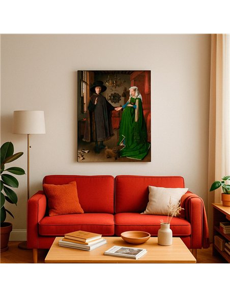 Cuadro The Arnolfini Portrait - Jan van Eyck 68x50cm Canvas