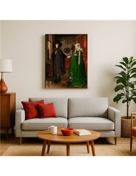 Cuadro The Arnolfini Portrait - Jan van Eyck 68x50cm Canvas
