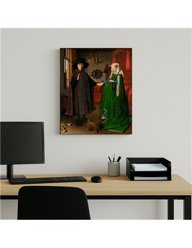 Cuadro The Arnolfini Portrait - Jan van Eyck 68x50cm Canvas