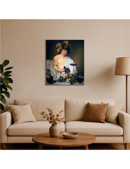 Cuadro Bacchus - Caravaggio 58x50cm Canvas
