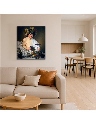 Cuadro Bacchus - Caravaggio 58x50cm Canvas