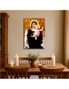 Cuadro La Virgen de los Lirios W.A.Bouguereau 73x50cm Canvas 2