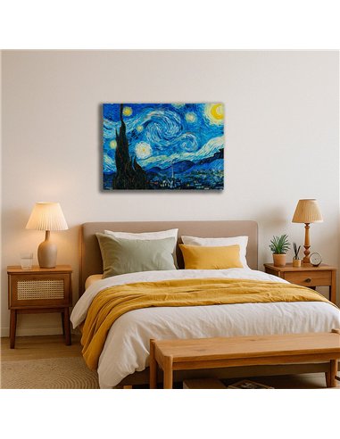 Cuadro The Starry Night - Vincent van Gogh 50x62cm Canvas
