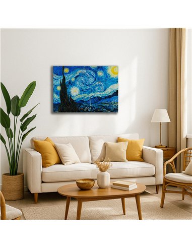 Cuadro The Starry Night - Vincent van Gogh 50x62cm Canvas