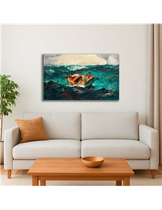 Cuadro The Gulf Stream - Winslow Homer 82x50cm Canvas 2