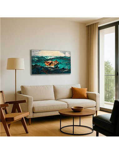 Cuadro The Gulf Stream - Winslow Homer 82x50cm Canvas