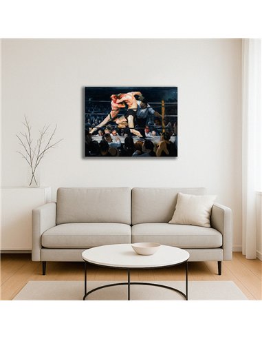 Cuadro Stag Night At Sharkeys George Bellows 66x50cm Canvas