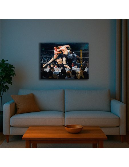 Cuadro Stag Night At Sharkeys George Bellows 66x50cm Canvas