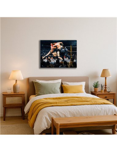 Cuadro Stag Night At Sharkeys George Bellows 66x50cm Canvas