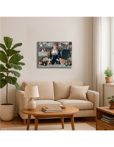 Cuadro A Bar at the Folies-Bergère Édouard M. 67x50cm Canvas