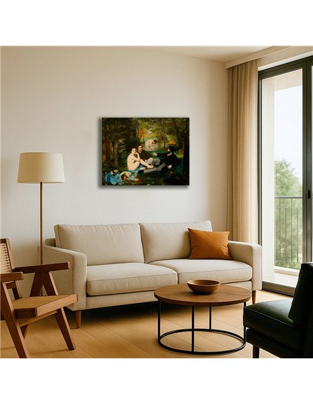 Cuadro Le Déjeuner sur l’herbe Édouard Manet 64x50cm Canvas