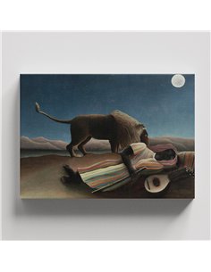 Cuadro The Sleeping Gypsy - Henri Rousseau 77x50cm Canvas