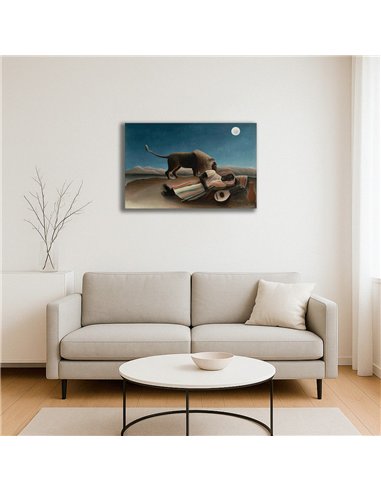 Cuadro The Sleeping Gypsy - Henri Rousseau 77x50cm Canvas