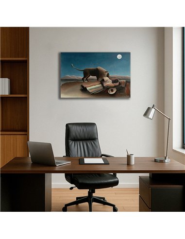 Cuadro The Sleeping Gypsy - Henri Rousseau 77x50cm Canvas