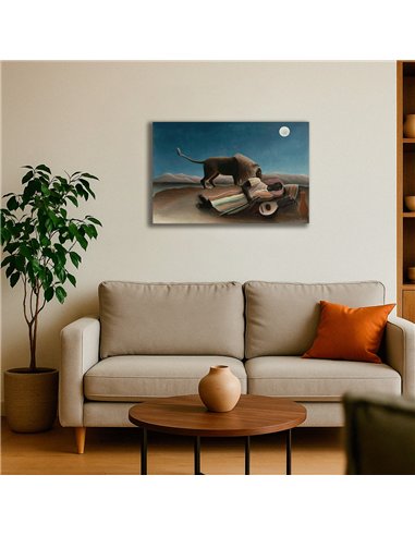 Cuadro The Sleeping Gypsy - Henri Rousseau 77x50cm Canvas