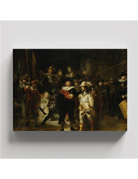 Cuadro The Night Watch - Rembrandt 61x50cm Canvas