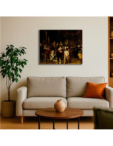 Cuadro The Night Watch - Rembrandt 61x50cm Canvas