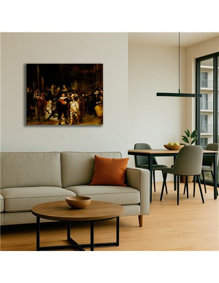 Cuadro The Night Watch - Rembrandt 61x50cm Canvas